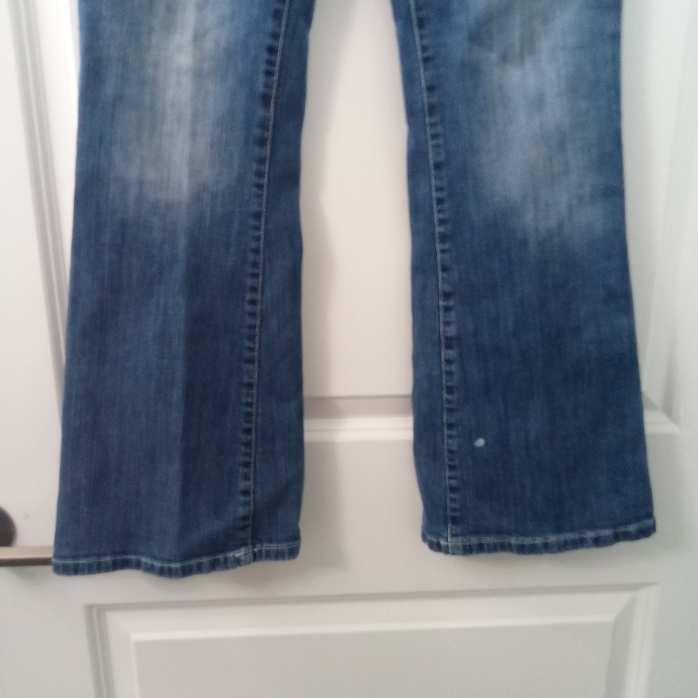 Aerospotale Y2K Boho Chic 70s Revival Low Rise Medium Wash Jeans Size 12 - Picture 3 of 7